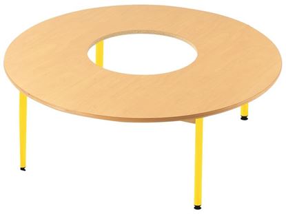 Image de 67263002 TABLE ACTIBAC AVEC PIÉTEMENT EN METAL - Ø 120 cm BLEU      