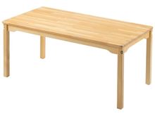 Image sur 69252016 TABLE HETRE 100% MASSIF PIETEMENT BOIS - L: 120 cm - l: 60 cm T3 NATUREL   
