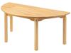 Image sur 69257016 TABLE HETRE 100% MASSIF PIETEMENT BOIS - DEMI-ROND - L: 120 cm - l: 60 cm NATUREL   