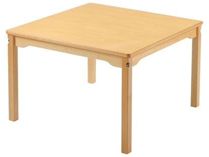 Image de 69280002 TABLE PLATEAU STRATIFIÉ AVEC PIÉTEMENT EN BOIS BLEU      