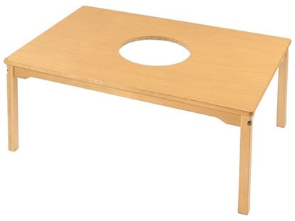 Image de 67683016 TABLE ACTIBAC AVEC PIÉTEMENT EN BOIS - L: 120 cm - l: 80 cm NATUREL   