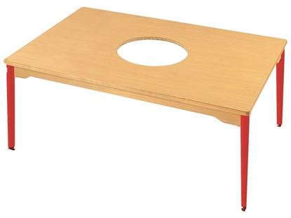 Image de 67689011 TABLE ACTIBAC AVEC PIÉTEMENT EN METAL - L: 120 cm - l: 80 cm ROUGE     