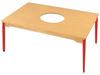 Image sur 67690007 TABLE ACTIBAC AVEC PIÉTEMENT EN METAL - L: 120 cm - l: 80 cm ORANGE    