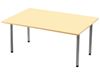 Image sur 70846106 TABLE PLATEAU STRATIFIE AVEC PIETEMENT METAL GRIS JAUNE     