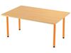 Image sur 70863007 TABLE PLATEAU STRATIFIE NATUREL - PIETEMENT METAL - 120 cm x 80 cm ORANGE    