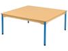 Image sur 70174002 TABLE PLATEAU STRATIFIE NATUREL - PIETEMENT EN METAL  120 cm x 120 cm BLEU      