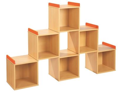 Image de 71249020 MEUBLE Bibliocubes GRANDE PYRAMIDE MULTICOLOR