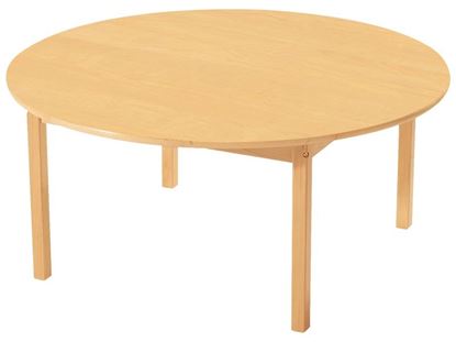 Image de GP97940 TABLES INSONORISÉES AVEC CHANTS ANTICHOCS AVEC PIETEMENT EN BOIS - ROND