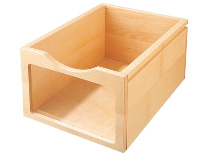 Image de OF33494 BAC DE RANGEMENT en bois, avec rails 2 unités, hauteur 20 cm