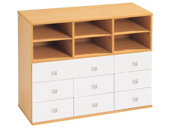 Image sur OF45748 MEUBLE A TIROIRS H. 81 cm 9 tiroirs, 3 tablettes