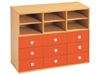 Image sur OF45748 MEUBLE A TIROIRS H. 81 cm 9 tiroirs, 3 tablettes