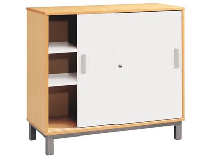 Image de OF45745 MEUBLE PORTES COULISSANTES H. 81 cm 2 portes coulissantes, 2 étagères