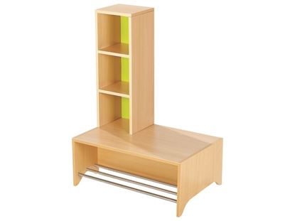 Image de OF50021 MEUBLE VESTIAIRE À ÉTAGÈRES Zip Zap Recto/ verso - Avec barres métalliques
