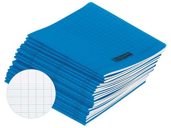 Image sur 49911002 CAHIERS D'APPRENTISSAGE POLYPROPYLÈNE 17x22 cm - 90 g - 32 pages Séyès 2,5 mm BLEU      