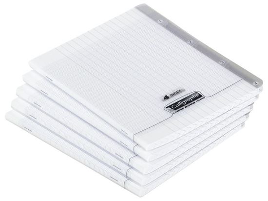 Image sur 49913101 CAHIERS EN POLYPRO 4 INDEX - Séyès - 140 pages - 90 g 17 x 22 cm TRANSPAREN