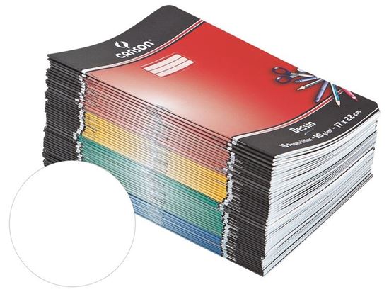 Image sur 21432001 MAXI LOT DE CAHIERS À DESSIN 90 g 17 x 22 cm 16 pages BLANC     