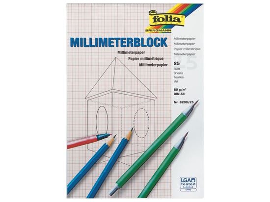 Image sur 47381015 BLOC DE FEUILLES DE PAPIER MILLIMÉTRÉ BRUN      