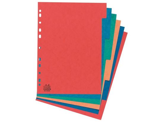 Image sur 11916020 INTERCALAIRES EN CARTON pour classeur A4 MULTICOLOR