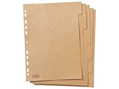 Image de 32270016 INTERCALAIRES EN CARTON pour classeur A4 NATUREL   