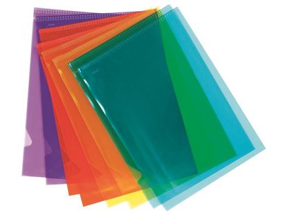 Image de 32276020 POCHETTES PLASTIQUES A4 MULTICOLOR