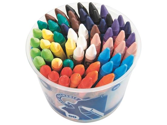 Image sur 36558020 CRAYONS DE CIRE 1er prix pointe large MULTICOLOR