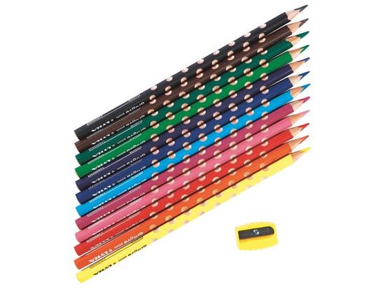 Image sur 49308171 CRAYONS DE COULEUR ERGONOMIQUES GROOVE SLIM Pochette de 12 couleurs DIVERS    
