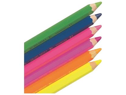 Image de 3256020 MAXI CRAYONS DE COULEUR couleurs fluo MULTICOLOR