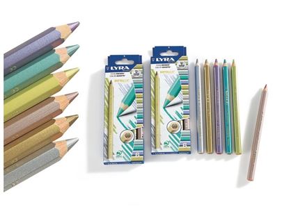 Image de 3259020 MAXI CRAYONS DE COULEUR couleurs métallisées MULTICOLOR