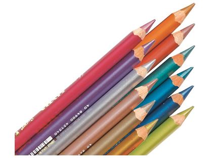 Image de 32884020 CRAYONS DE COULEUR ERGONOMIQUES SUPER FERBY Couleurs métallisées MULTICOLOR