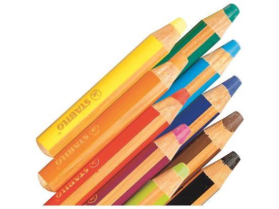 Image sur 34665020 CRAYONS DE COULEUR AQUARELLABLES MINE EXTRA-LARGE WOODY MULTICOLOR