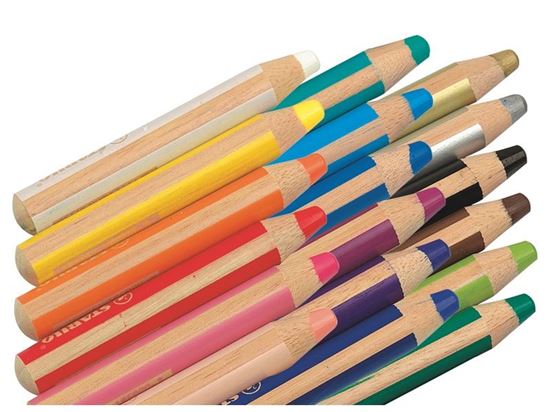 Image sur 31463020 CRAYONS DE COULEUR AQUARELLABLES MINE EXTRA-LARGE WOODY MULTICOLOR