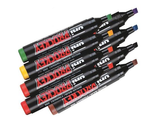 Image sur 11385020 MARQUEURS PERMANENTS ENCRE À PIGMENTATION pointe large biseautée MULTICOLOR