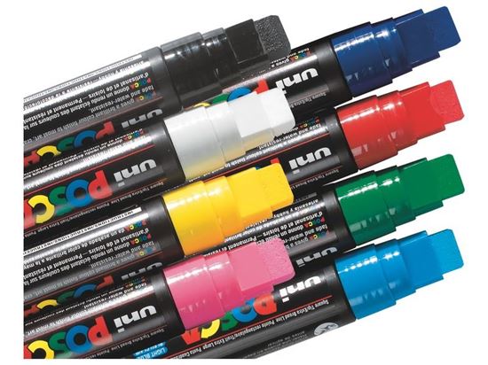 Image sur 3114020 MARQUEURS GOUACHE pointe extra-large (droite) MULTICOLOR