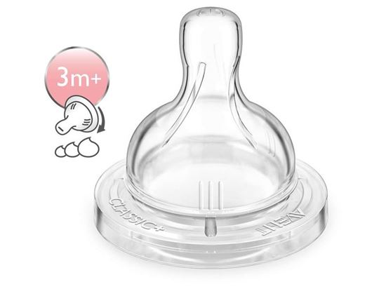 Image sur 49033171 2 TÉTINES ANTICOLIQUE COL LARGE Avent classic 3 - 6 MOIS - liquide épais DIVERS    
