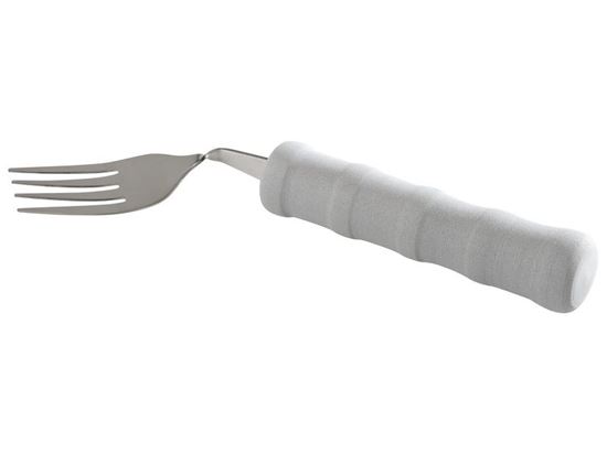 Image sur 5636016 COUVERTS COURBÉS EN MOUSSE Fourchette pour droitier 40° NATUREL   
