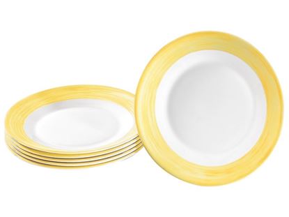 Image de 21783014 VAISSELLE EN VERRE TREMPÉ COLORÉ Assiettes à dessert JAUNE     