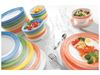 Image sur 21783014 VAISSELLE EN VERRE TREMPÉ COLORÉ Assiettes à dessert JAUNE     