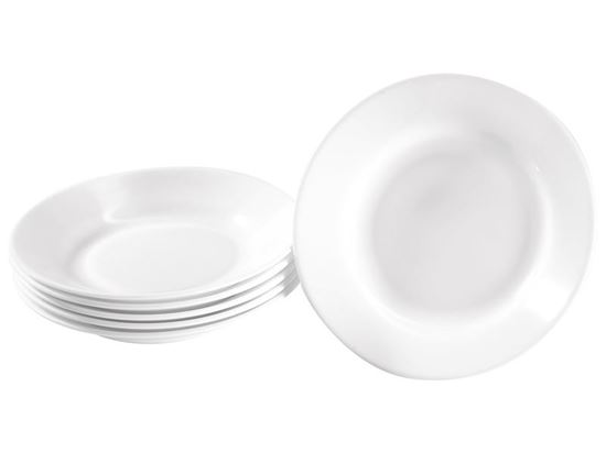 Image sur 21779001 VAISSELLE EN VERRE TREMPÉ BLANCHE Assiettes creuses BLANC     