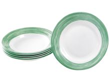 Image sur 21788014 VAISSELLE EN VERRE TREMPÉ COLORÉ Assiettes creuses JAUNE     
