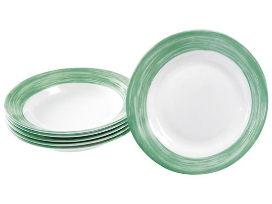 Image sur 21788014 VAISSELLE EN VERRE TREMPÉ COLORÉ Assiettes creuses JAUNE     