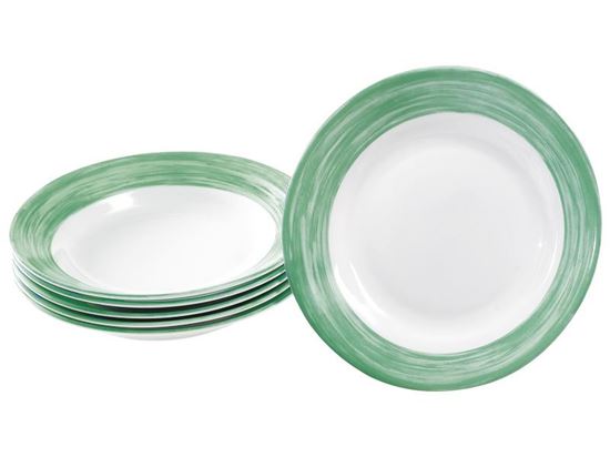 Image sur 21788008 VAISSELLE EN VERRE TREMPÉ COLORÉ Assiettes creuses VERT      