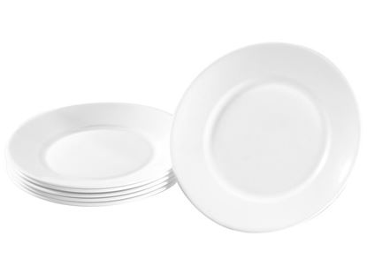 Image de 21778001 VAISSELLE EN VERRE TREMPÉ BLANCHE Assiettes plates BLANC     