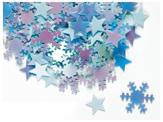 Image sur 11132001 PAILLETTES Les flocons de neige et les étoiles