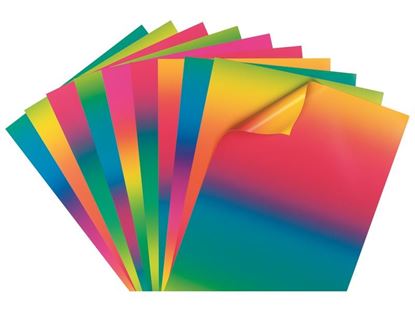 Image de 11384020 FEUILLES DE PAPIER CARTONNÉ ARC-EN-CIEL  DOUBLE FACE 200 g