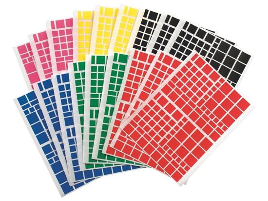 Image sur 19741020 GOMMETTES MULTITAILLES Formes géométriques Carrés