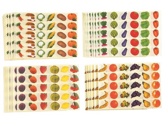 Image sur 19799020 MAXI LOT de GOMMETTES IMAGES Les fruits et les légumes
