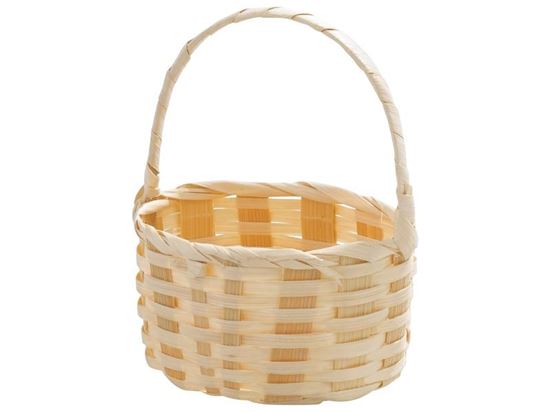 Image sur 25566016 PANIER EN BAMBOU À DÉCORER Ovale