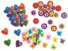 Image sur 25587020 ASSORTIMENT DE FORMES ADHÉSIVES Cœurs, fleurs et papillons