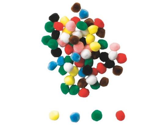 Image sur 25600020 POMPONS MULTICOLORES Ø 1 cm