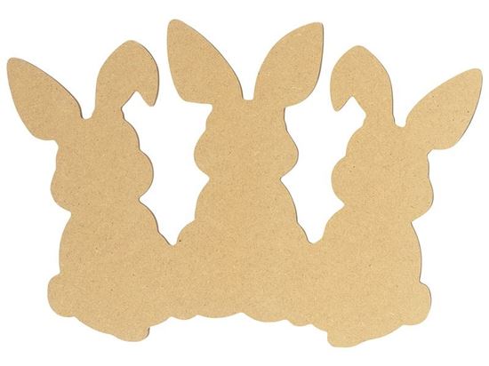 Image sur 22435016 GRAND SUPPORT À DÉCORER 3 lapins